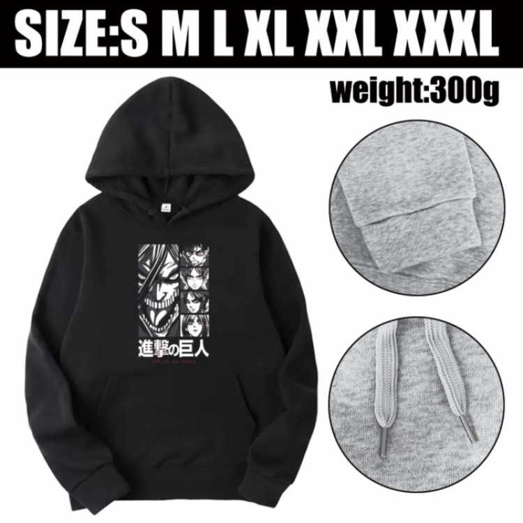Shingeki no Kyojin Anime printed hooded sweatshirt top from S to 3XL