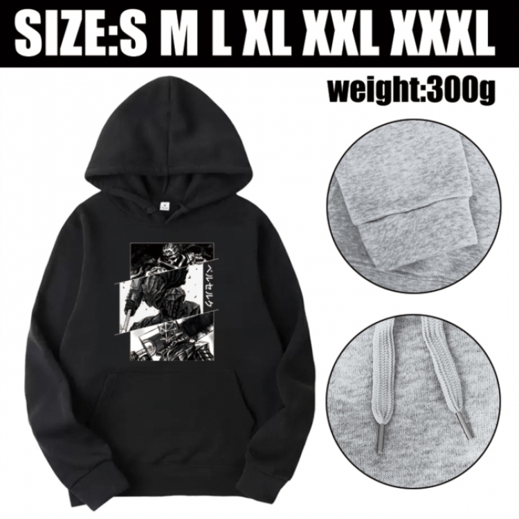 Berserk Anime printed hooded sweatshirt top from S to 3XL
