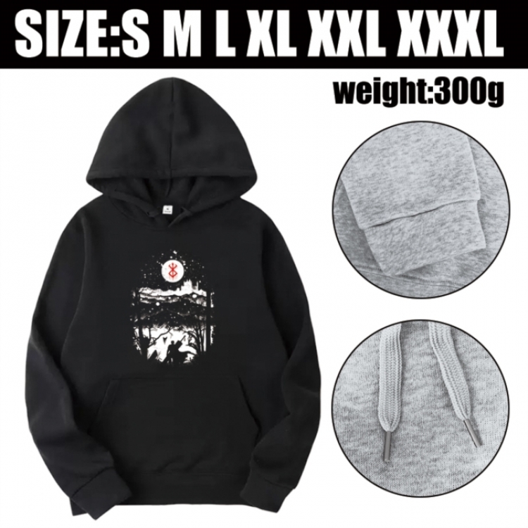 Berserk Anime printed hooded sweatshirt top from S to 3XL