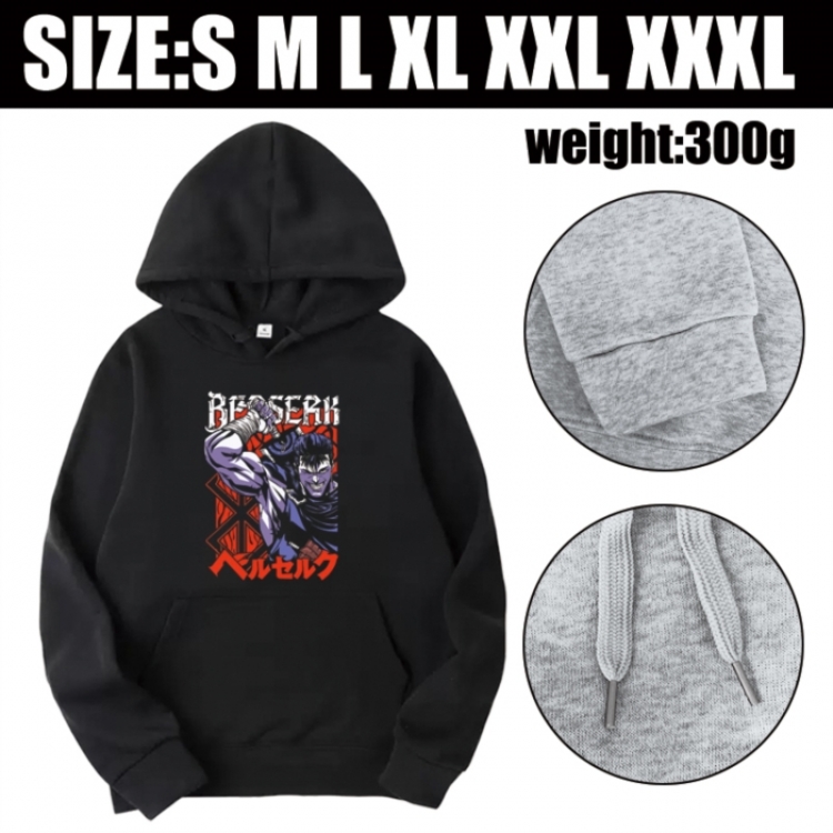 Berserk Anime printed hooded sweatshirt top from S to 3XL