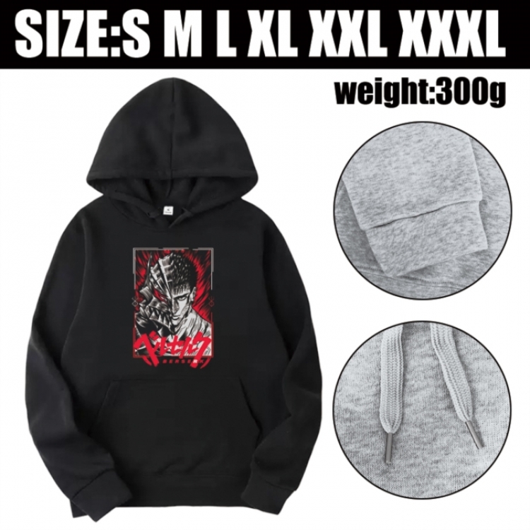 Berserk Anime printed hooded sweatshirt top from S to 3XL