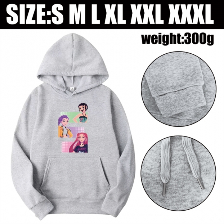 K-Pop Demon Hunters Anime printed hooded sweatshirt top from S to 3XL