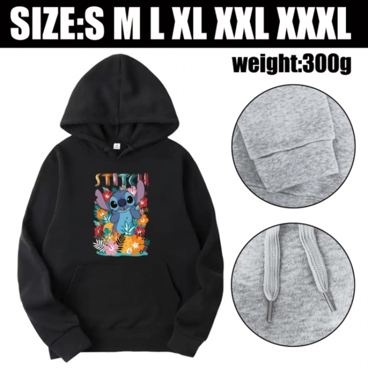 Lilo & Stitch Anime printed hooded sweatshirt top from S to 3XL