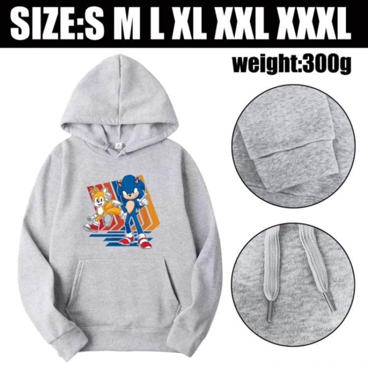 Sonic The Hedgehog Anime printed hooded sweatshirt top from S to 3XL