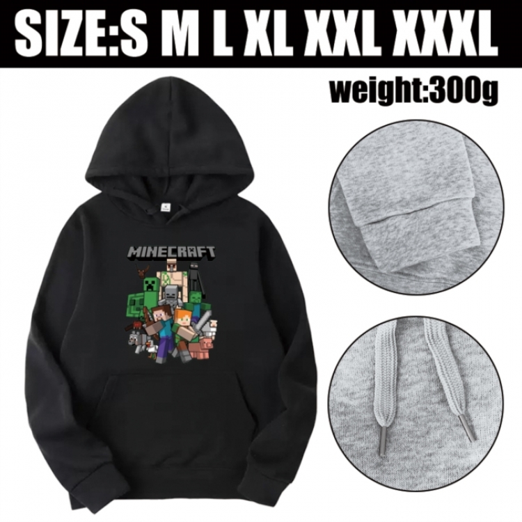 Minecraft Anime printed hooded sweatshirt top from S to 3XL