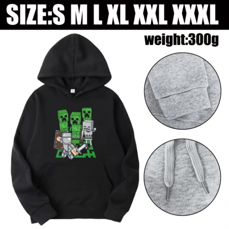 Minecraft Anime printed hooded sweatshirt top from S to 3XL