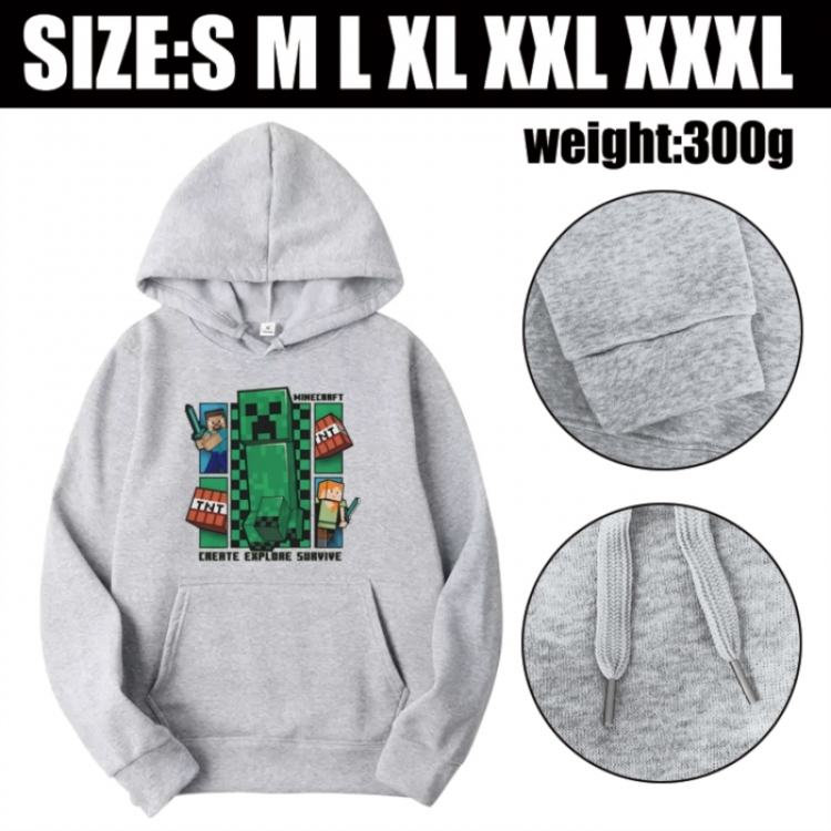 Minecraft Anime printed hooded sweatshirt top from S to 3XL