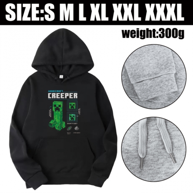 Minecraft Anime printed hooded sweatshirt top from S to 3XL