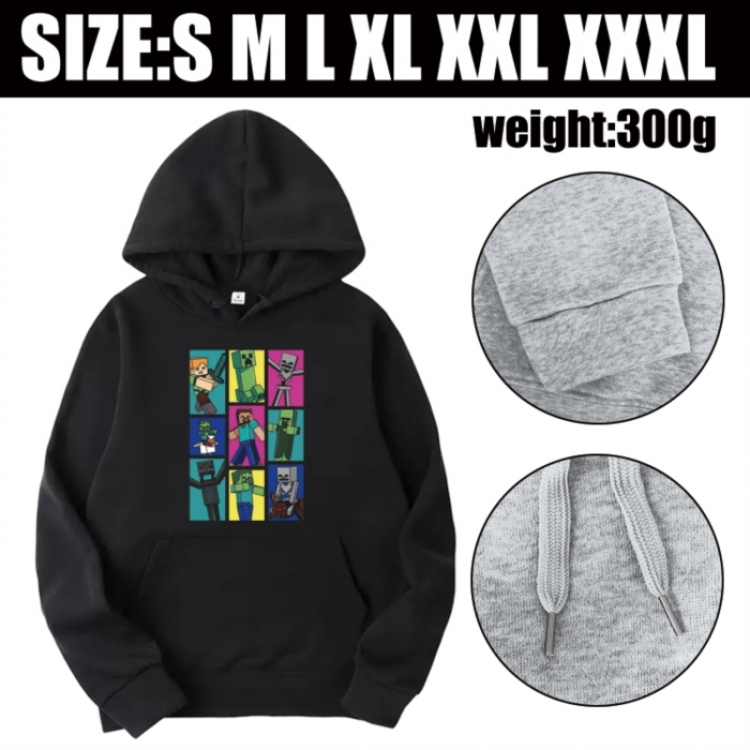 Minecraft Anime printed hooded sweatshirt top from S to 3XL