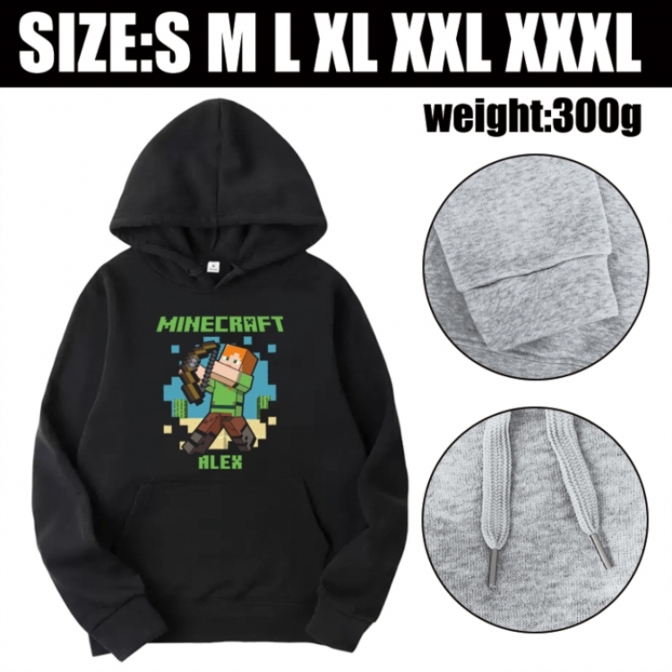 Minecraft Anime printed hooded sweatshirt top from S to 3XL