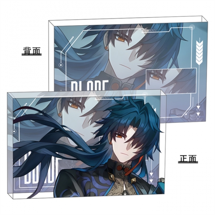 Honkai：Star Rail Anime game acrylic card brick desktop decoration 8X12X1.2cm
