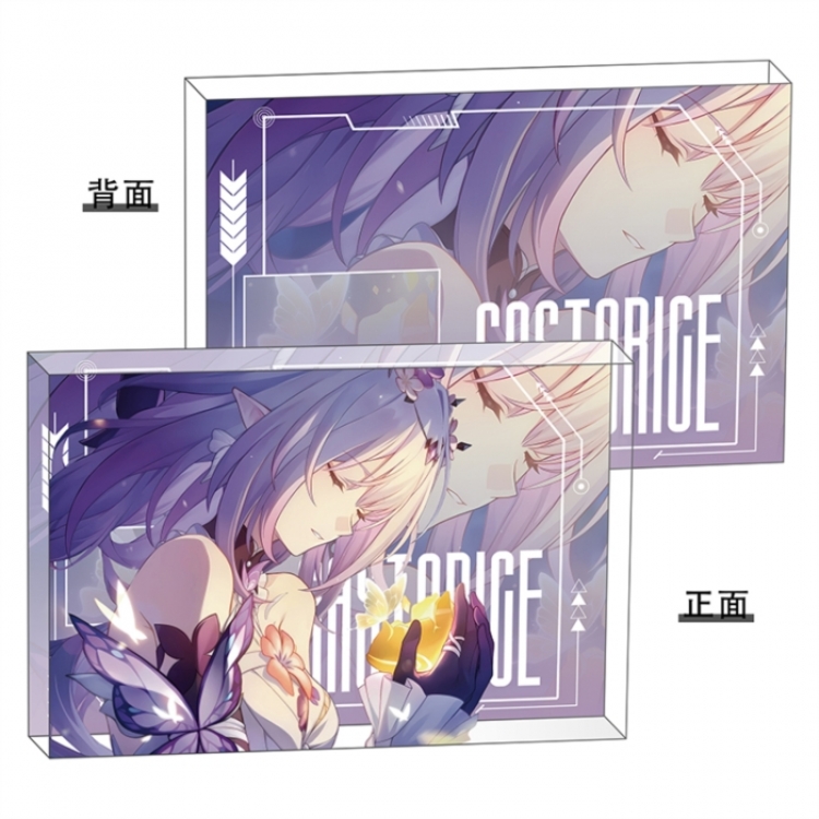 Honkai：Star Rail Anime game acrylic card brick desktop decoration 8X12X1.2cm