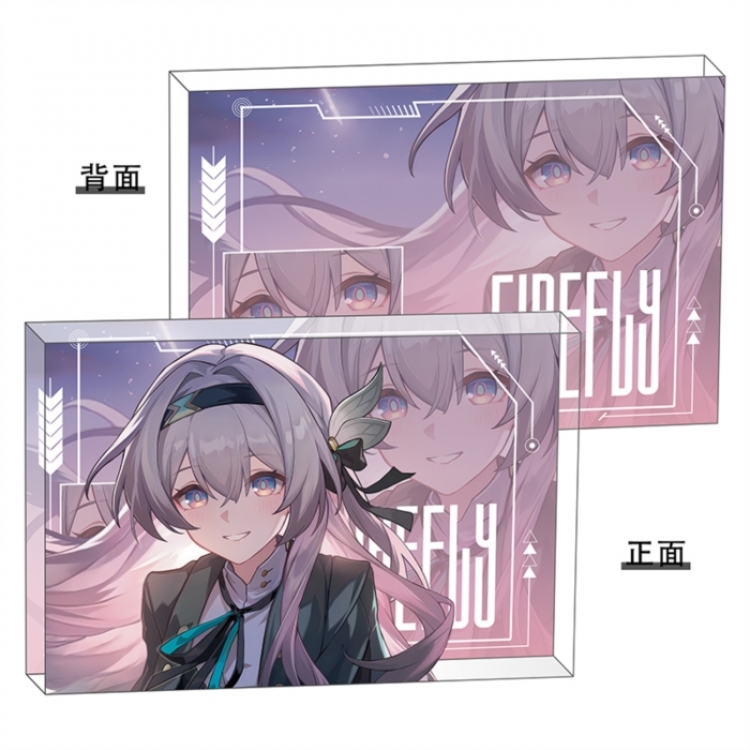 Honkai：Star Rail Anime game acrylic card brick desktop decoration 8X12X1.2cm