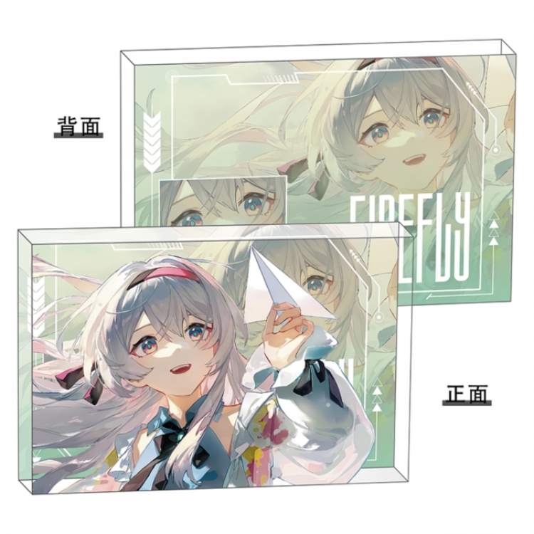 Honkai：Star Rail Anime game acrylic card brick desktop decoration 8X12X1.2cm