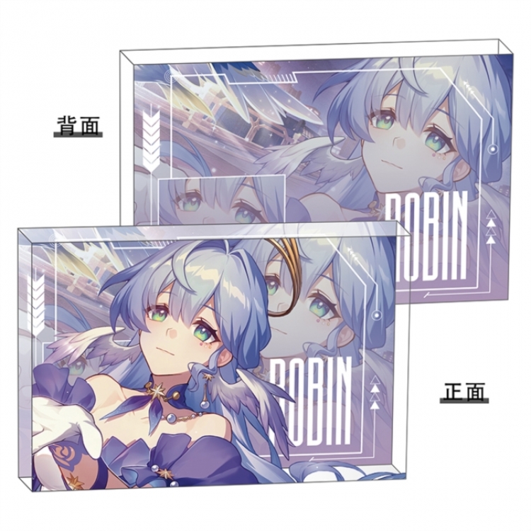 Honkai：Star Rail Anime game acrylic card brick desktop decoration 8X12X1.2cm