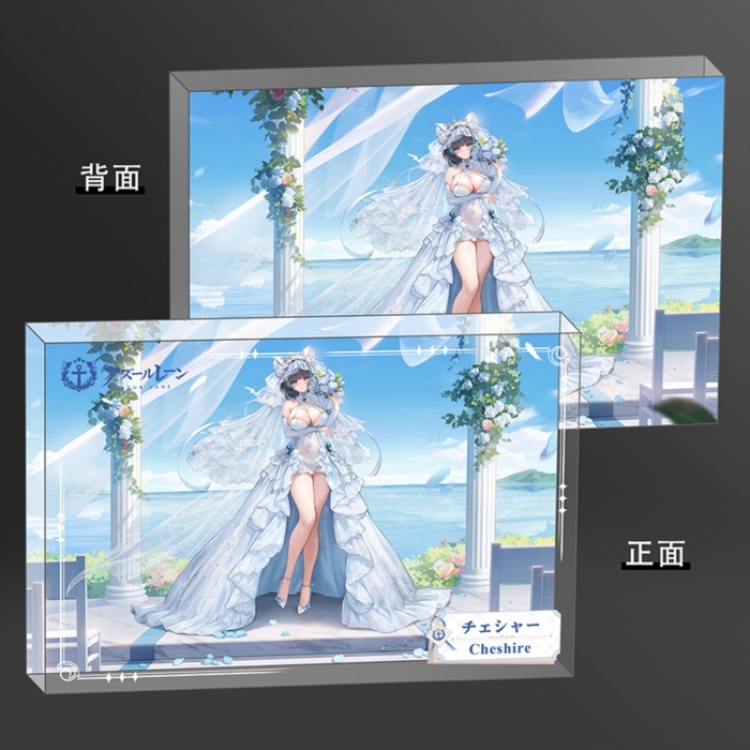 Azur Lane Anime game acrylic card brick desktop decoration 8X12X1.2cm
