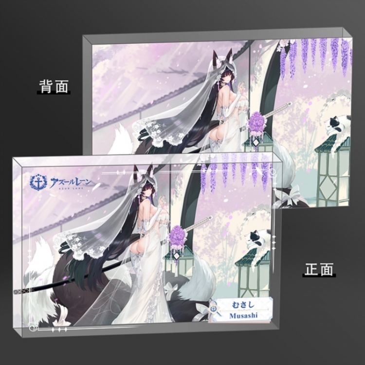 Azur Lane Anime game acrylic card brick desktop decoration 8X12X1.2cm