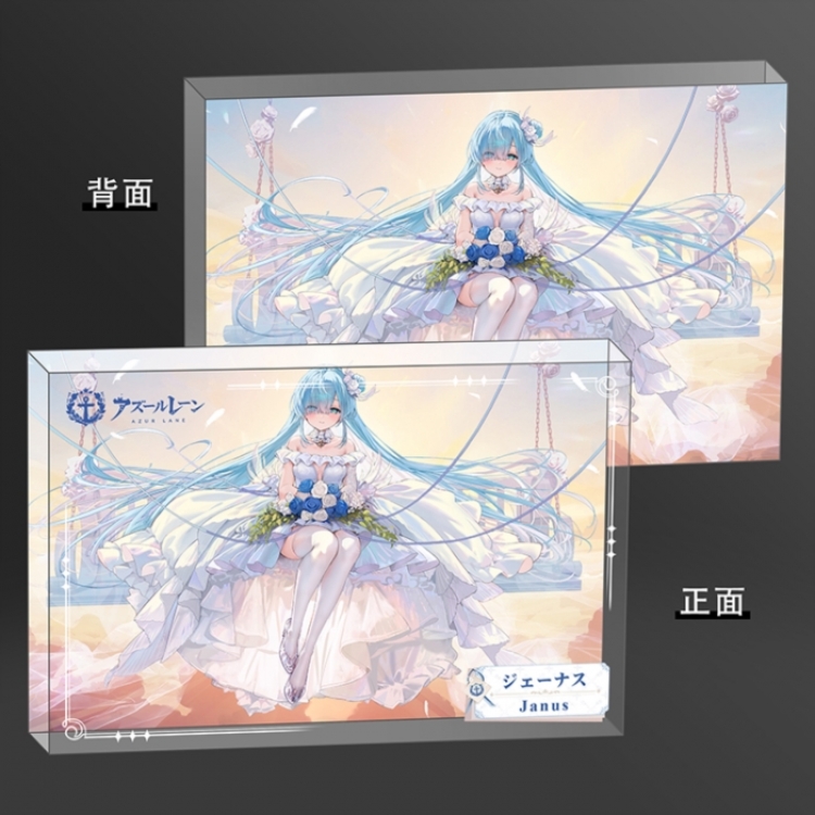 Azur Lane Anime game acrylic card brick desktop decoration 8X12X1.2cm