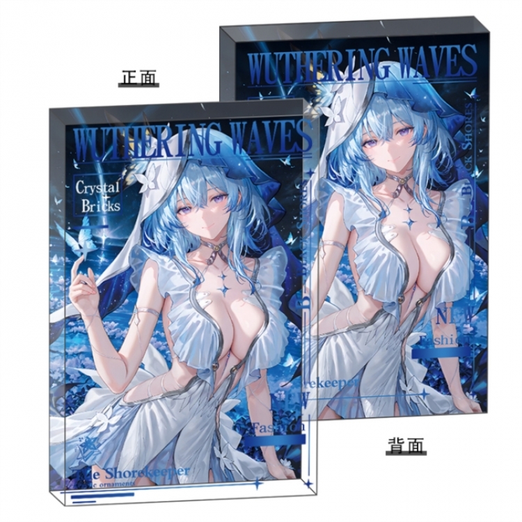 Mingchao Anime game acrylic card brick desktop decoration 8X12X1.2cm
