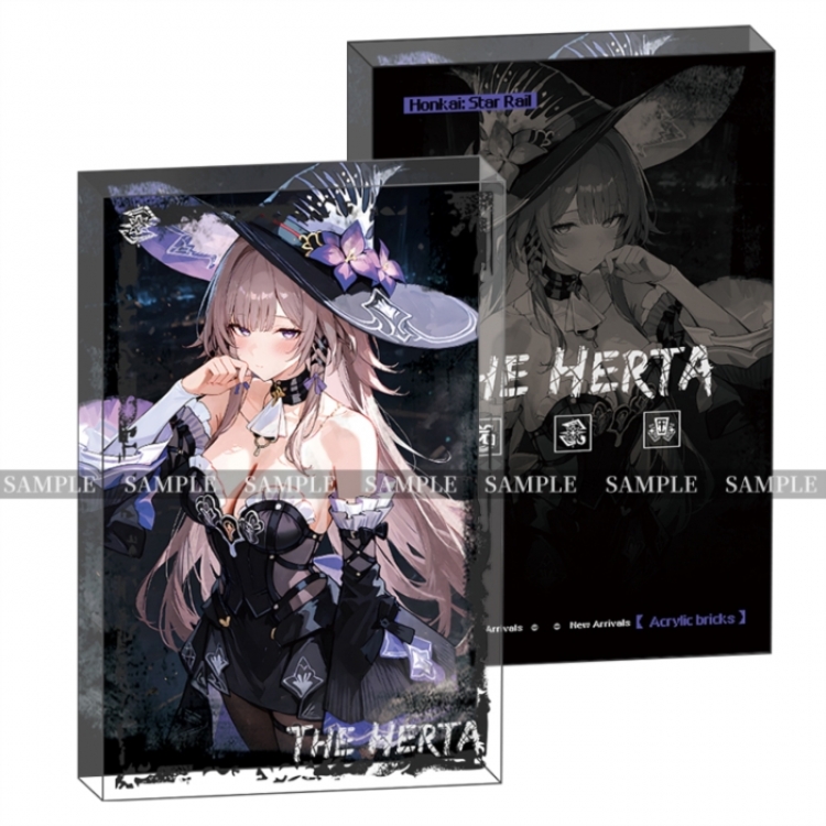 Honkai：Star Rail Anime game acrylic card brick desktop decoration 8X12X1.2cm