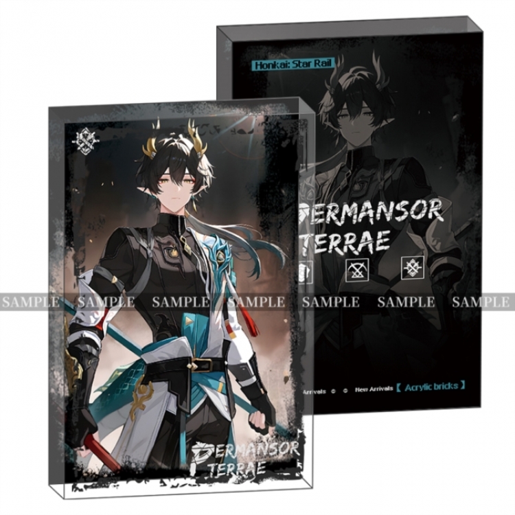 Honkai：Star Rail Anime game acrylic card brick desktop decoration 8X12X1.2cm