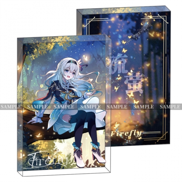 Honkai：Star Rail Anime game acrylic card brick desktop decoration 8X12X1.2cm
