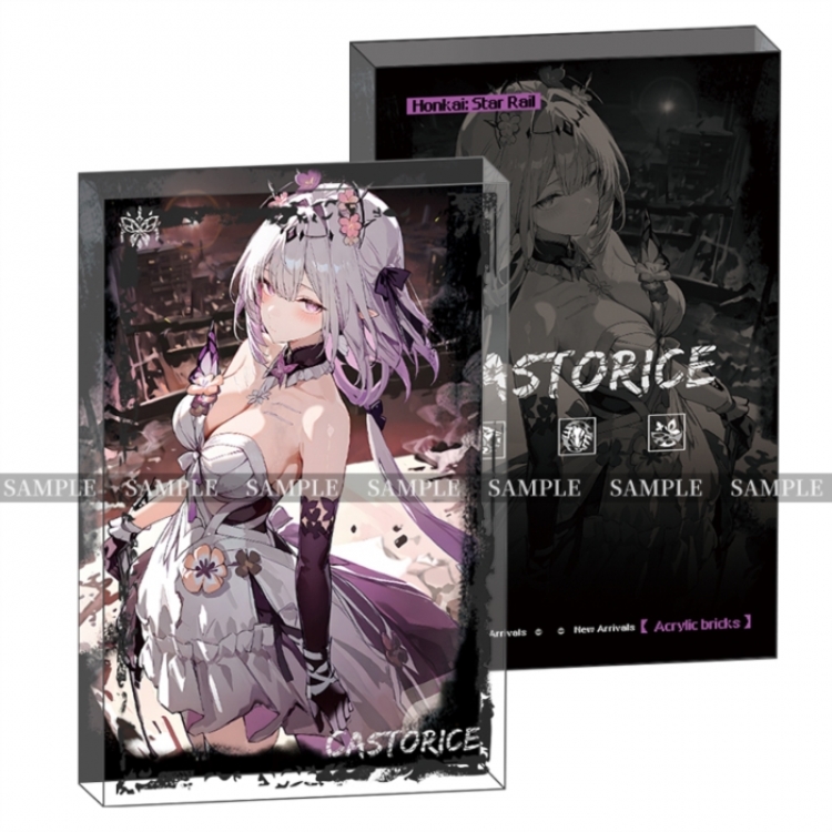 Honkai：Star Rail Anime game acrylic card brick desktop decoration 8X12X1.2cm