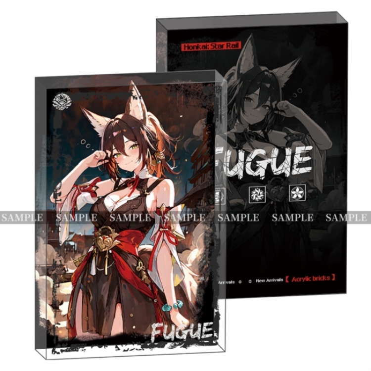 Honkai：Star Rail Anime game acrylic card brick desktop decoration 8X12X1.2cm