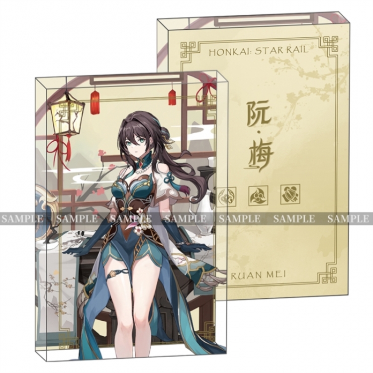 Honkai：Star Rail Anime game acrylic card brick desktop decoration 8X12X1.2cm