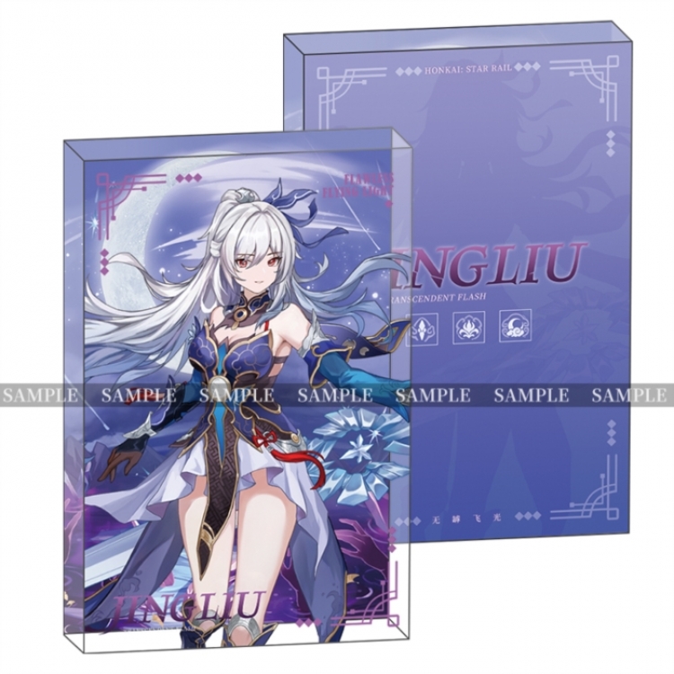 Honkai：Star Rail Anime game acrylic card brick desktop decoration 8X12X1.2cm