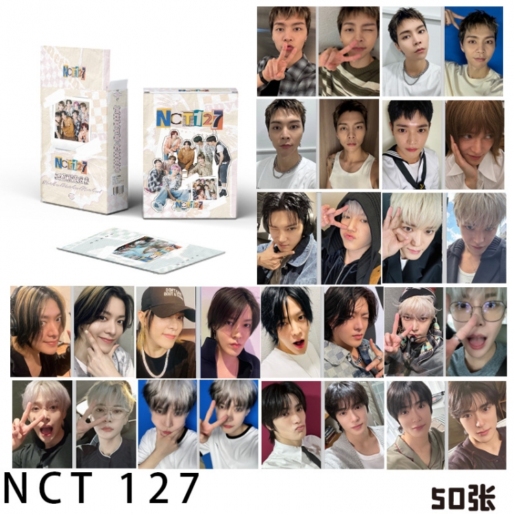 NCT Korean celebrity peripheral small card laser card 6X9CM a set of 50  price for 10 set