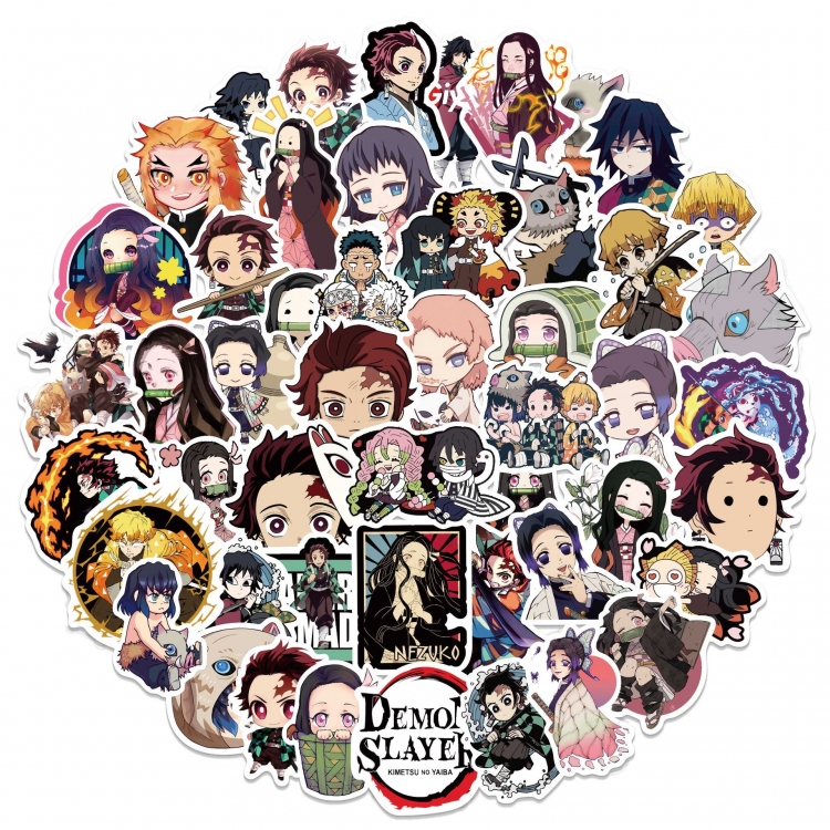 Demon Slayer Kimets Doodle stickers Waterproof stickers a set of 50 price for 5 sets