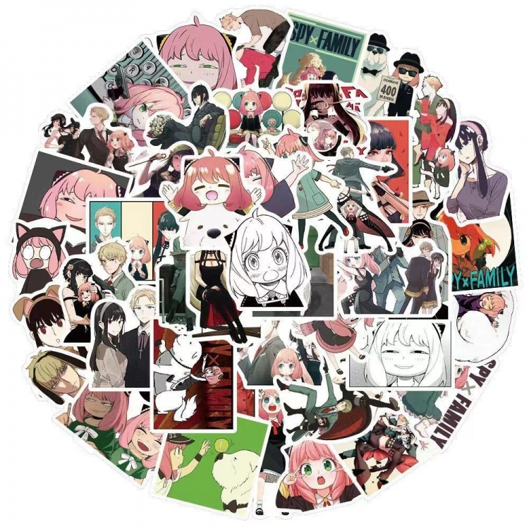 SPY×FAMILY Doodle stickers Waterproof stickers a set of 50 price for 5 sets