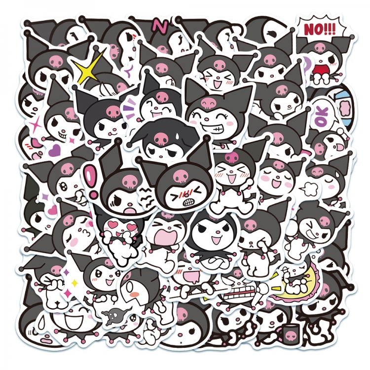 Kuromi Doodle stickers Waterproof stickers a set of 50 price for 5 sets