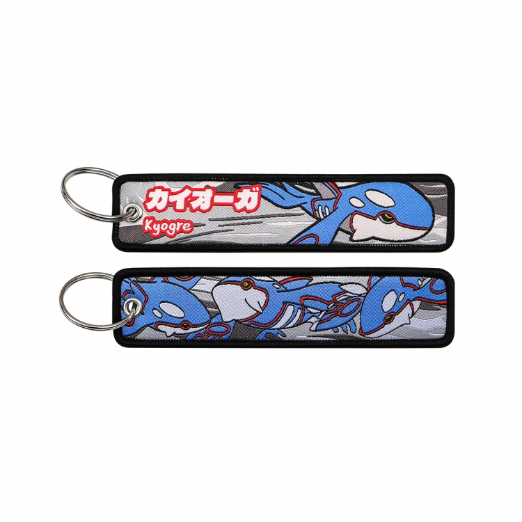 Pokemon Double sided color woven label keychain with thickened hanging rope 13x3cm 10G price for 5 pcs