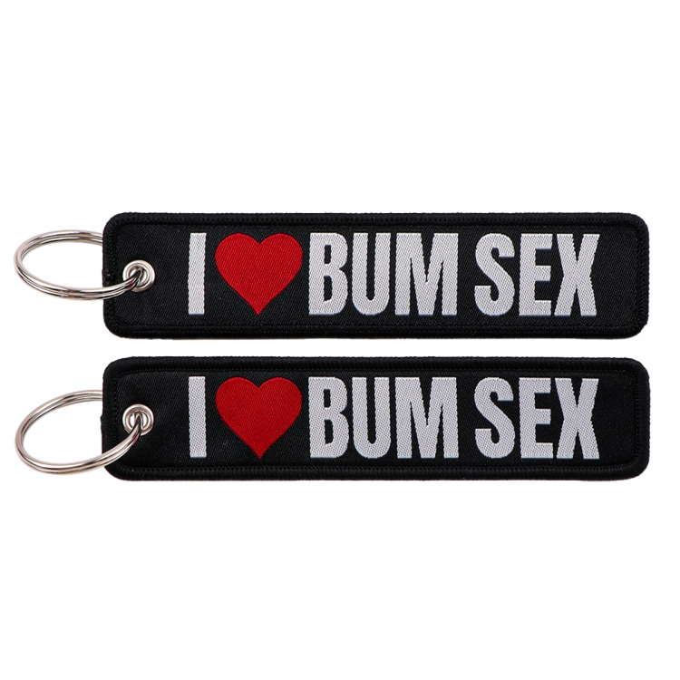 Letter Double sided color woven label keychain with thickened hanging rope 13x3cm 10G price for 5 pcs