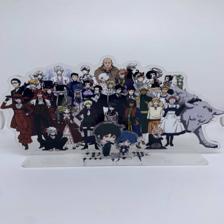 Kuroshitsuji  Anime Laser Acrylic Humanoid  keychain big Standing Plates 15.8cm