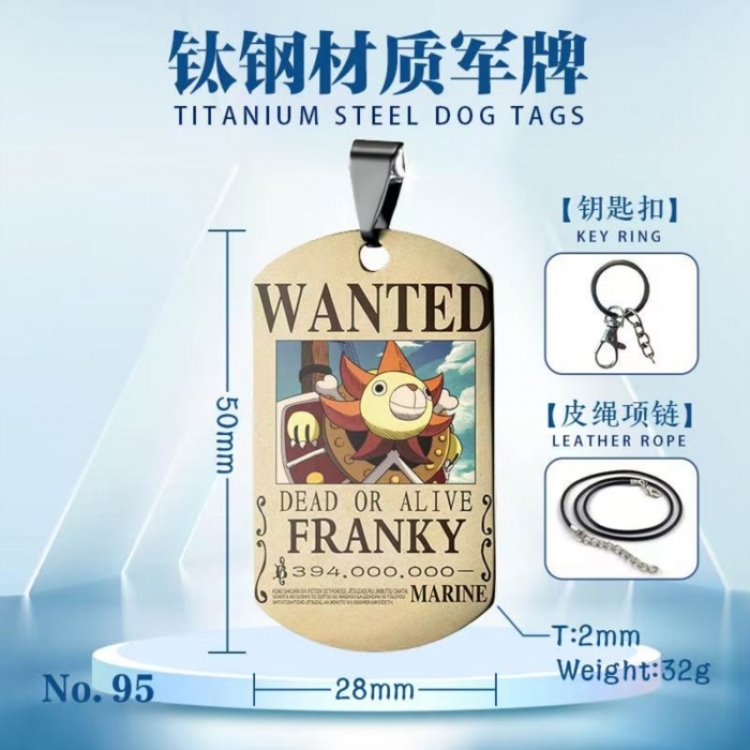 One Piece Anime peripheral titanium steel pendant necklace pendant price for 5 pcs