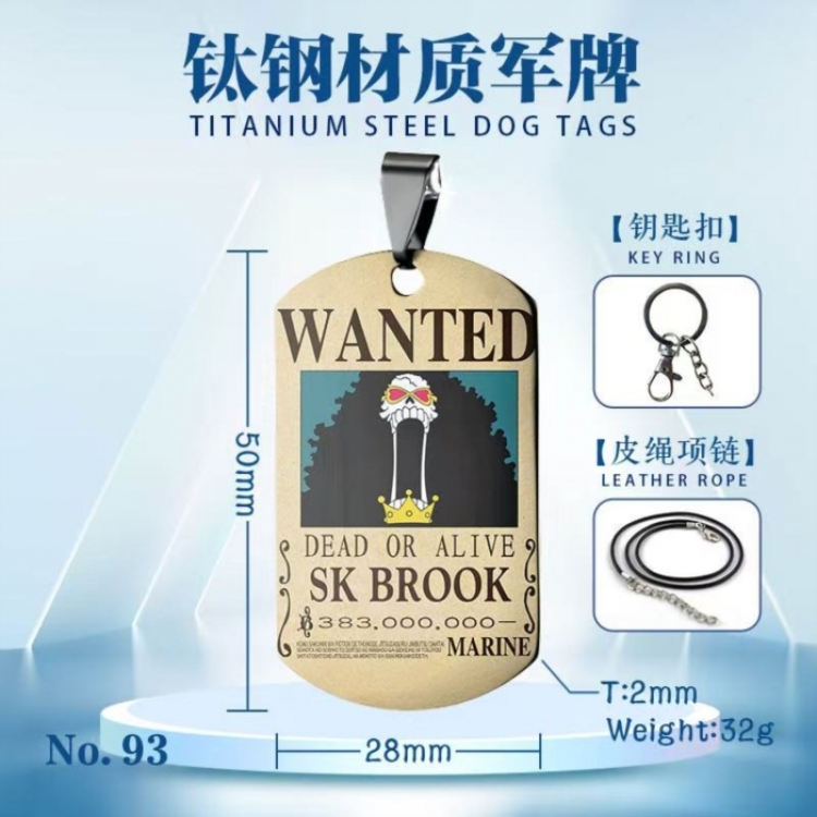 One Piece Anime peripheral titanium steel pendant necklace pendant price for 5 pcs