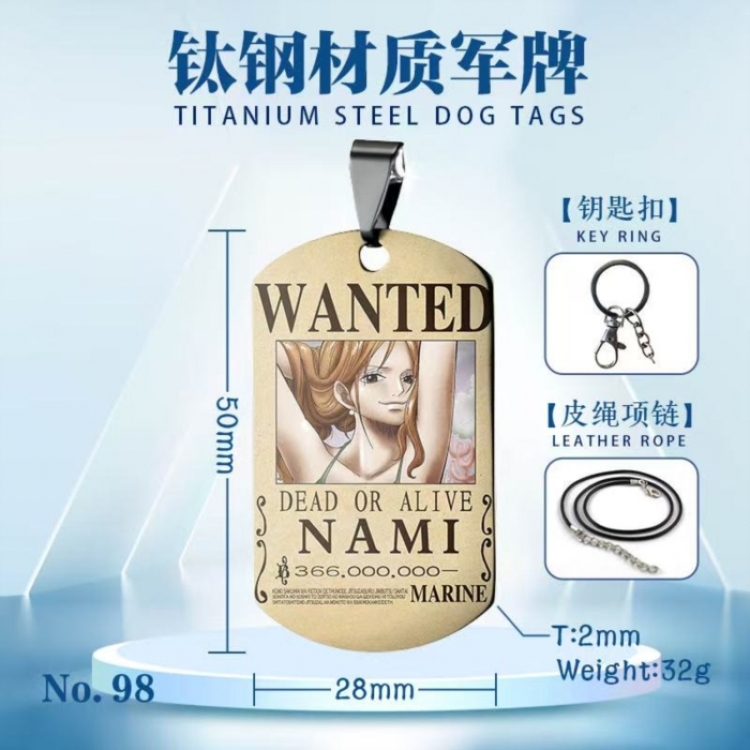 One Piece Anime peripheral titanium steel pendant necklace pendant price for 5 pcs