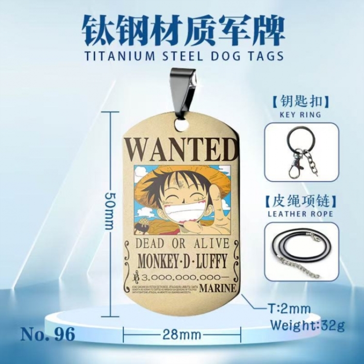 One Piece Anime peripheral titanium steel pendant necklace pendant price for 5 pcs