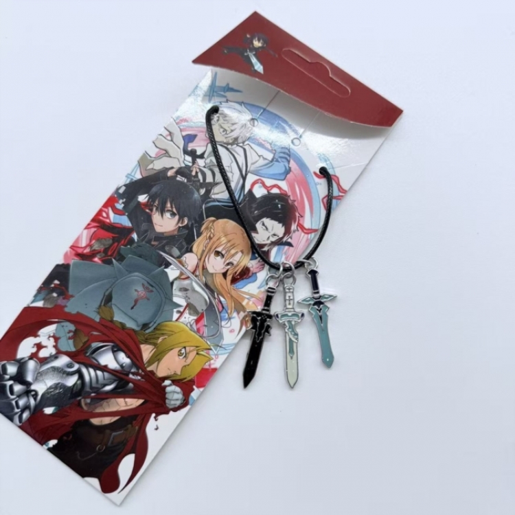 Sword Art Online Anime peripheral leather rope necklace pendant jewelry price for 5 pcs