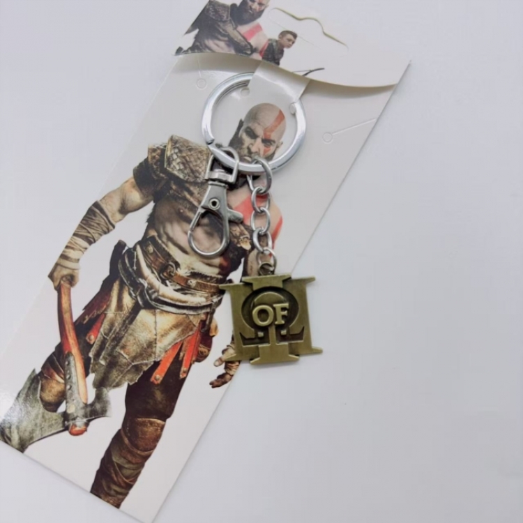 God of War Animation metal keychain pendant price for 5 pcs