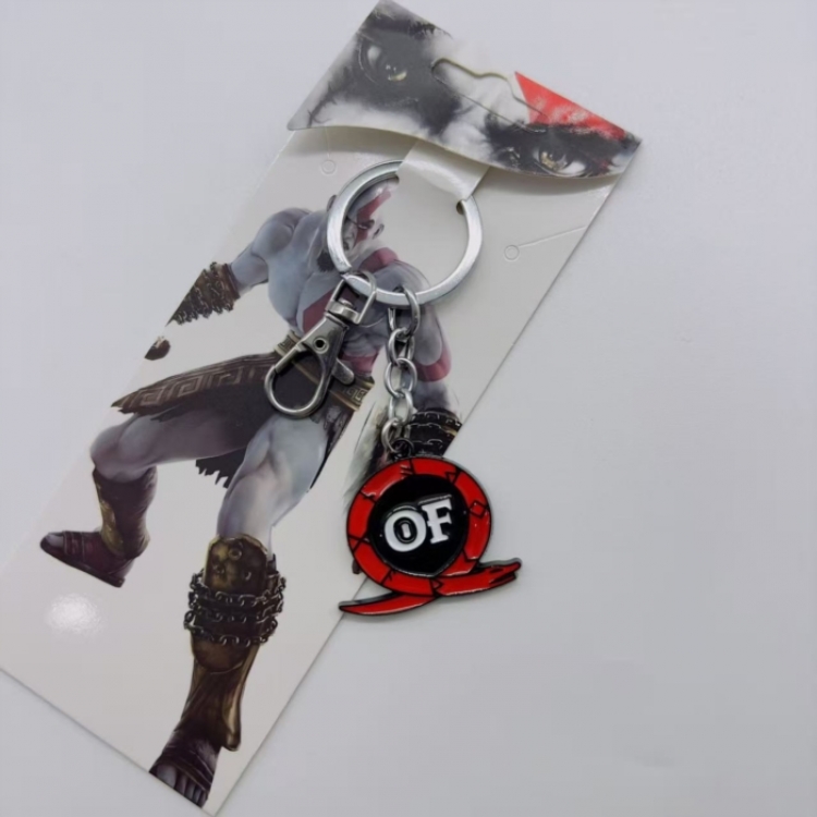 God of War Animation metal keychain pendant price for 5 pcs