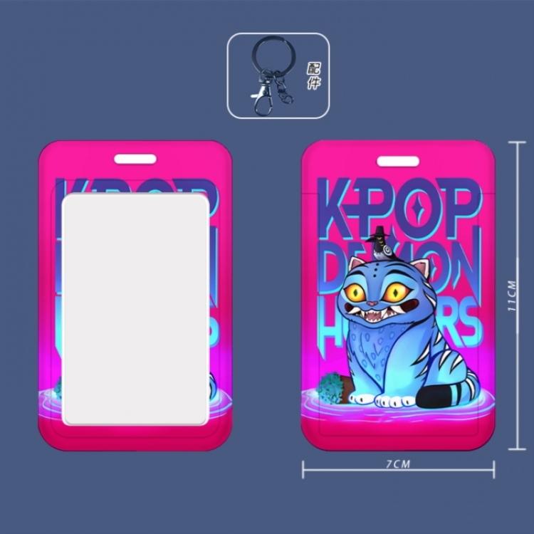 K-Pop Demon Hunters 3D embossed hard shell card holder badge keychain price for 5 pcs