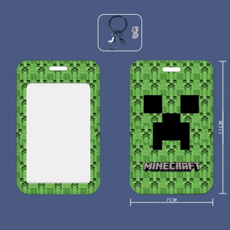 Minecraft 3D embossed hard shell card holder badge keychain price for 5 pcs