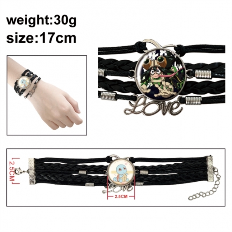 My Hero Academia Anime bracelet multi-layer leather gemstone bracelet price for 5 pcs