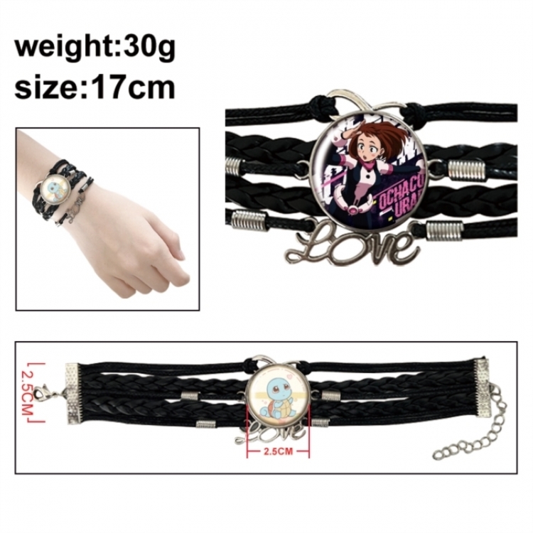 My Hero Academia Anime bracelet multi-layer leather gemstone bracelet price for 5 pcs