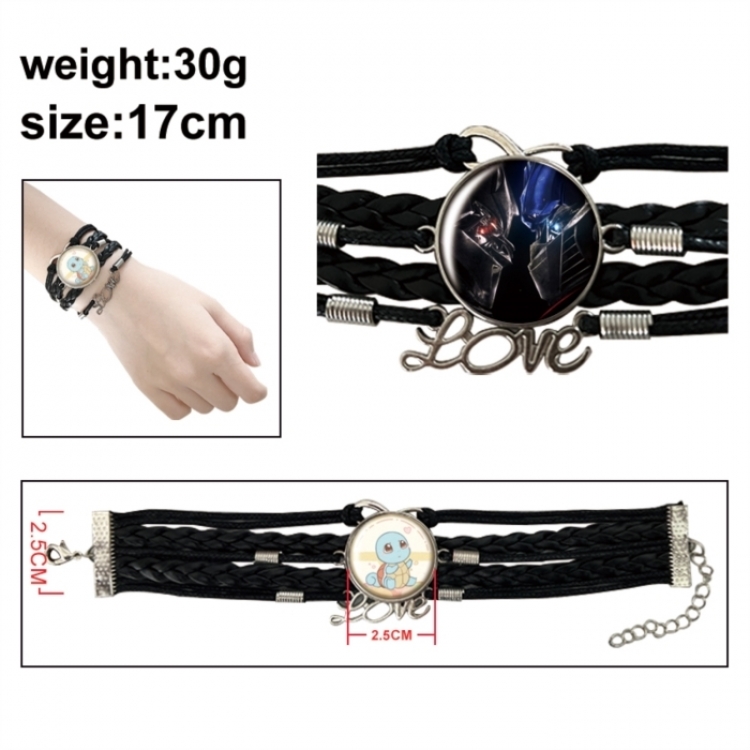 Transformers Anime bracelet multi-layer leather gemstone bracelet price for 5 pcs
