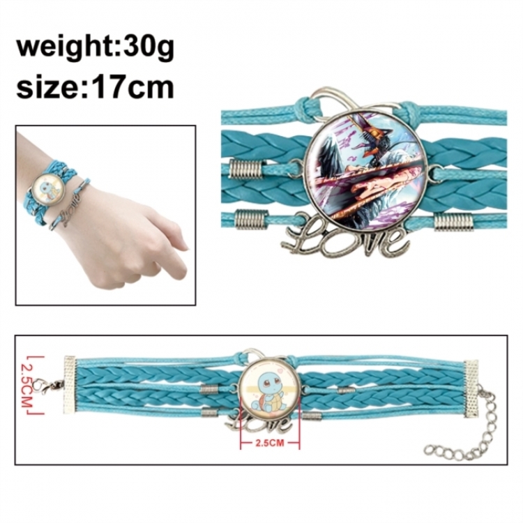 Chainsaw  Anime bracelet multi-layer leather gemstone bracelet price for 5 pcs